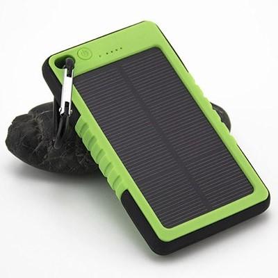 China PVC Customized Waterproof Outdoors Solar Power bank 6000mAH with Carabiner for sale