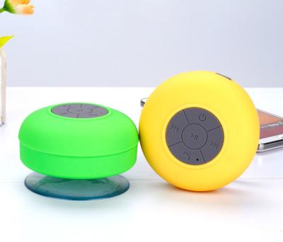 China Mini PVC Waterproof Bluetooth speaker With Suction Cup 3W Wireless Portable Sticker Speaker for sale