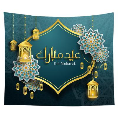 China Home Decor 150X200cm Wall Hanging Tapestry Ramadan Kareem Mosque Eid Mubarak Print Minimalist 150X200cm Wall Hanging Tapestry for sale