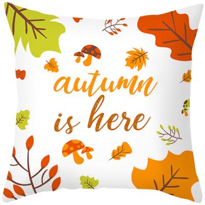 China Autumn Fall Thanksgiving Throw Pillow Anti-Static Covers Decorative Pumpkin Maple Leaf Sunflower Pillowcase Cushion Shape For Home for sale