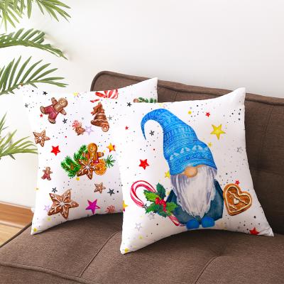 China 2021 Inch 18*18 Inch Christmas Tile Cover Car Sofa Xmas Home Decoration Xmas Pillow Case Cushion Anti-Static Stretching Covers for sale