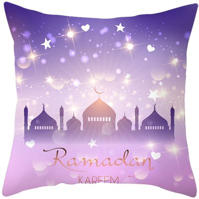 China Ramadan Kareem Eid Mubarak Pillowcase Sofa Cushion Anti-Static Covers Chair Seat Pillow Cases Cover Zippered Square Pillowcase for sale