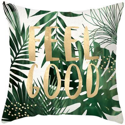 China New Anti-Static Hot Selling Series Green Plant Tile Crate Cushion Living Decorative Tropical Cover 18 x 18 inch 45 x 45cm for sale