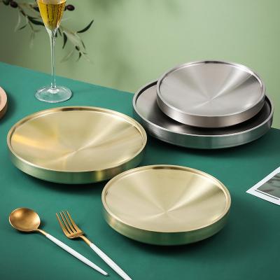 China Sustainable Wholesale Luxury 304 Stainless Steel Dinner Plates 8