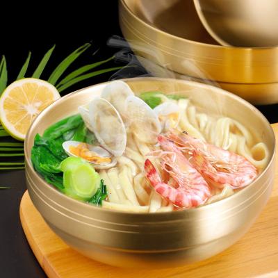 China Kitchenware Sustainable Insulated Stainless Steel Bowl Salad Noodle Soup Tossed Bowl for sale