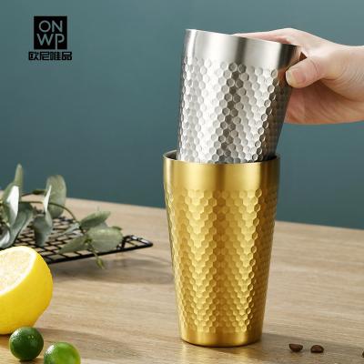 China Double Wall KOREAN Vacuum Tumbler Club Party Hammer Drinking Cups Reusable Stainless Steel Beer Mug for sale