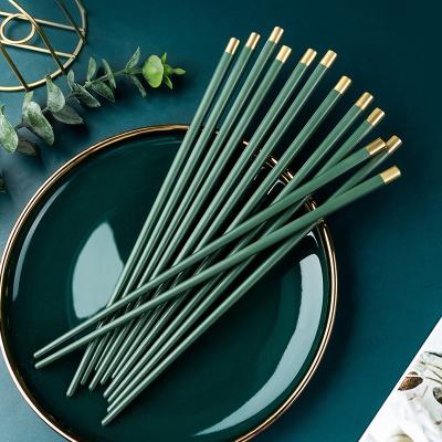 China All-season viable creative Japanese non-slip support metal alloy chopsticks modern household restaurant viable, stocked for sale