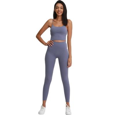 China Breathable No MOQ High Quality Custom Logo Women Seamless Yoga Set Polyester Yoga Wear Set For Women for sale