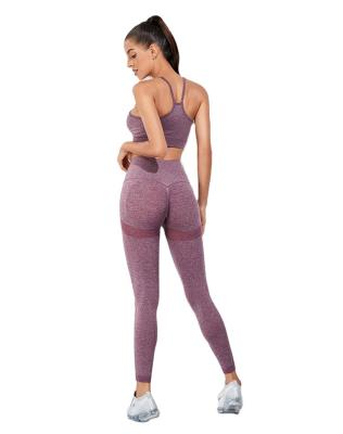 China Wholesale Breathable Women Sports Gym Wear Tights And Sports Wear Yoga Sets Yoga Set Seamless Yoga Wear Set Women for sale