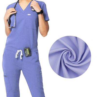 China Wholesale Hospital Fabric Antistatic Uniform Cotton Poly Ribbed Medical Fabric Scrub Uniform for sale