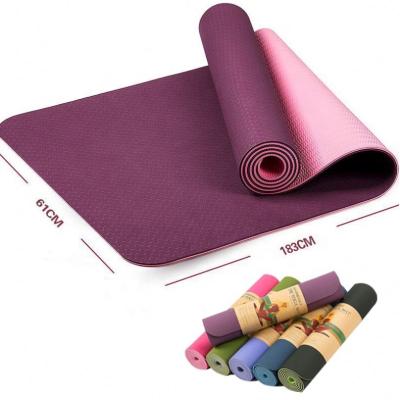 China Wholesale Custom Foldable Natural Rubber Band Eco Friendly Yoga Mats 6mm Non Slip Yoga Mat Band for sale