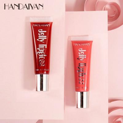 China 2021 Customs Waterproof Lip Gloss Glitter Private Label Tub Clear Lip Gloss Lip Gloss Dropping Shimmer for sale