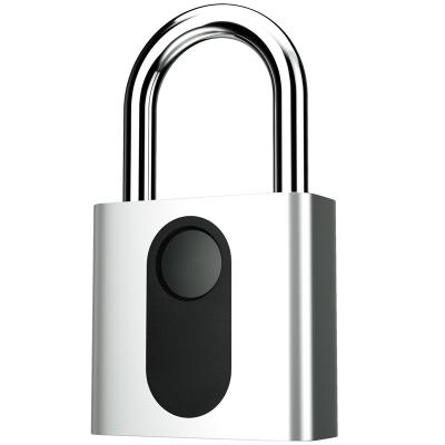 China Aluminum Alloy Padlock Mini Security Smart Waterproof Fingerprint Padlock Keyless Fingerprint Lock for sale