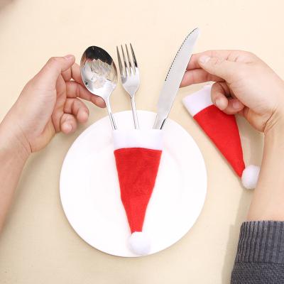 China Unisex Fabric Holiday Comfort Mini Santa Hat Christmas Supplies Decoration For Christmas for sale