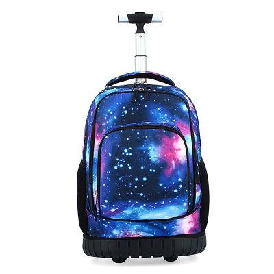 China Wholesale New Design Waterproof Trolley School Backpack, Trolley Backpack With Wheels for sale