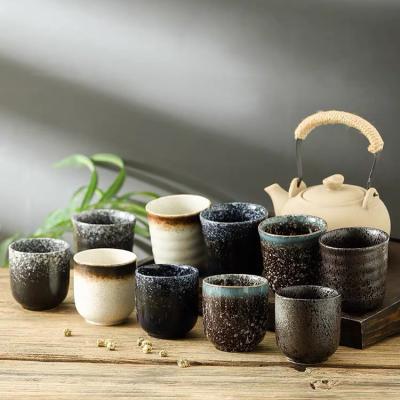 China Japanese Style Sustainable High Quality Vintage Customize Water Coffee Drinking Ceramic Tea Cups For Home Restaurant for sale