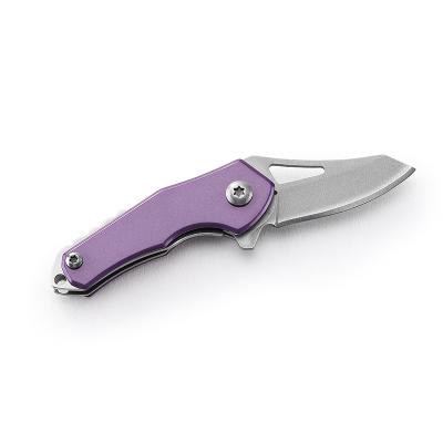 China New 3Cr13+G10 Mini Outdoor Folding Pocket Camping Knife Non-variable Purple for sale