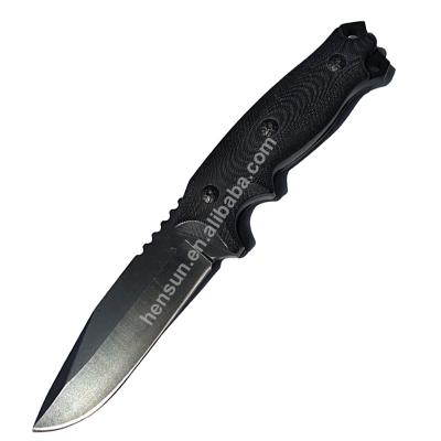 China Non-variable Black Fixed Blade Survival Knives Stainless Steel Camping Military Duty Hunting Tactical Military Knife for sale