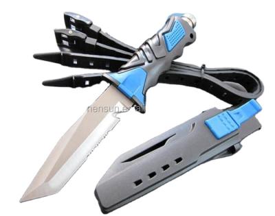 China High Quality Non-variable Scuba Knife Diving Knife with ABS Rubber Handle and Sheath for sale