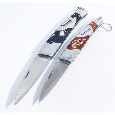 China Camping Knife Mini Folding Hunting Knife With 420 Blades Resin Handle Tactical Knive Wholesale for sale