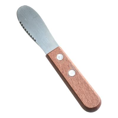 China 2017 Viable Hot Selling Stainless Steel Handle Butter Spreading Knife Wooden Cheese Knife Kitchen Tools for sale