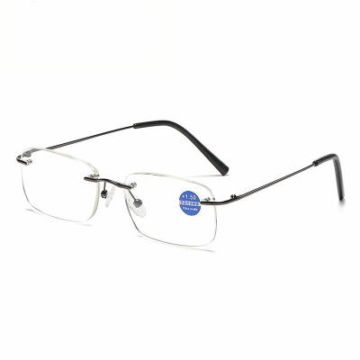 China Hot Selling Classic Rimless Classic Stainless Steel Unisex High Quality Rimless Reading Glasses for sale