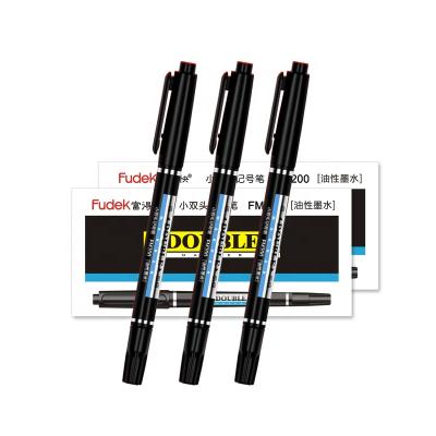 China Oil-Ink Mark Pens Stationery Permanent Thick Unwashable School and Office Maker Red Pen for sale