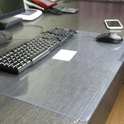 China Large Size Viable Mouse Mat Waterproof Protective Office PVC Transparent Desk Mat Pad for sale