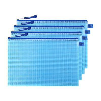 China PVC Plastic Zipper Pen File Document Mesh Folders Pockets Stationary Bags For School Office for sale