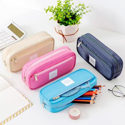 China Schools & Offices Wholesale Stationery Custom Canvas Cute Pencil Pouch Packing Wholesale Gift Felt Pen Zipper Canvas Bag Pencil Case for sale