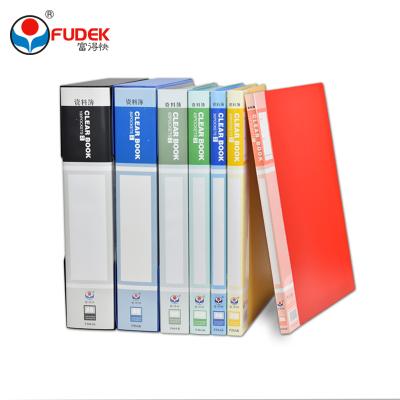 China pp pp printing custom refillable hard plastic book display custom refillable pocket design book document sheet file folder clear archive box a4 for sale