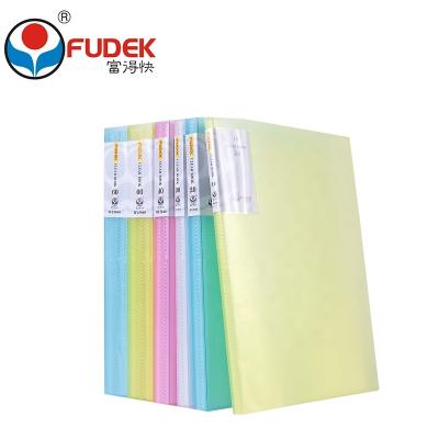 China Blue PVC size pp quality stationery sellers pockets case hard plastic book a4 10 display 20 30 40 60 80 100 pages clear folder for sale