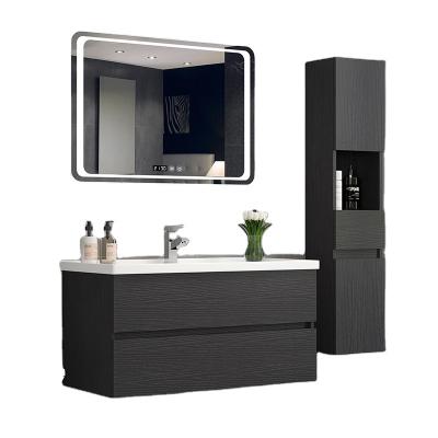 China Beautiful Armario De Banheiro Bathroom Sink Cabinet Evkur Bathroom Vanity Cabinets ABT001 110 Sale Mirror for sale