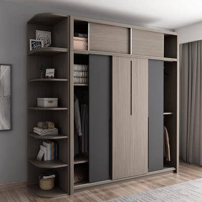 China Customized bedroom wardrobe closet organizer luxury wardrobe walk in storage systems doors furniture sencill low price high quality for sale