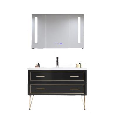 China Factory Sale Modern Vanity Make Up Vanity Bathroom Designs Single Sink Vanity With Mirror for sale