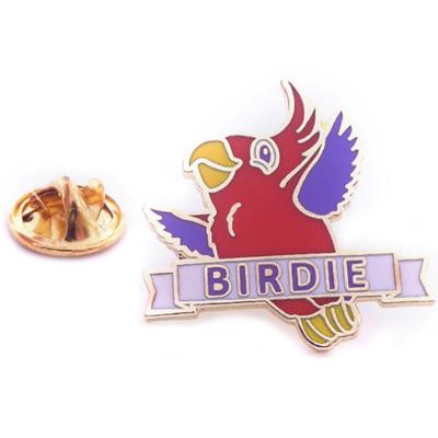 China Europe No Minimum Pins Maker Manufacture Custom Metal Customised Hard Soft Enamel Lapel Bird Pin for sale