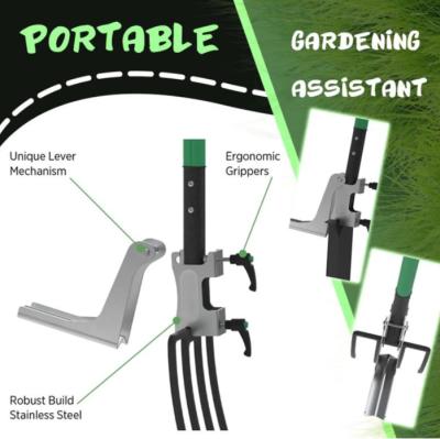 China Portable Gardening Assistant, Stand Up Weeder 2021 Fashionable Stainless Root Remover Tool, Lawn Edger Foot Weeding Aid L810 for sale