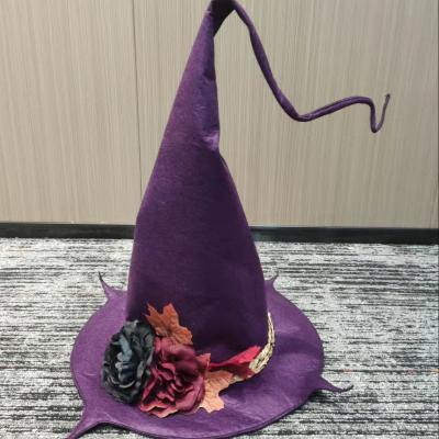 China Hot Cloth Amazon Halloween Witch Hat Party Felt Pointed Hat Station China Factory Independent Low Price for sale