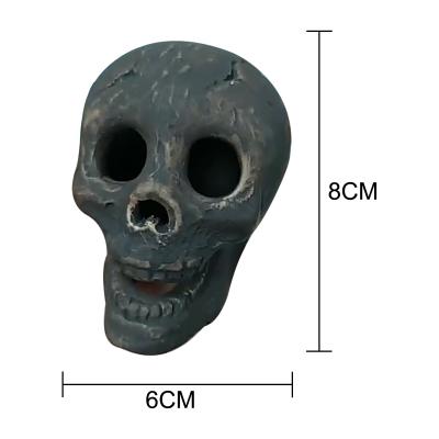 China Ceramic Halloween Stove BBQ Ornaments Simulation Skull Props Horror Party Decoration for sale