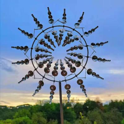 China Morden Luxury Metal Single Magic Windmill Outdoor Wind Spinners Wind Collectors Yard for sale