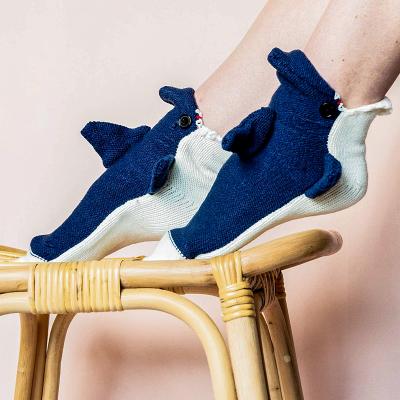 China QUICK DRY Shark Socks Knit Shark Baby Booties Knitting Pattern Shark Socks for sale