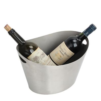 China Western Champagne Bucket Ice Bucket Metal Champagne Wine Cooler 18/8 Rotating Display Tabletop Restaurant for sale