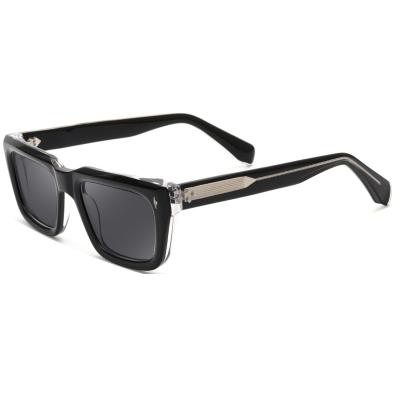 China Classic Square Fashion Acetate Sunglasses Vintage Square Sunglasses for Men and Women Unique Beveled Frame Diamond Cut Process Premium Acetate Sunglasses for sale