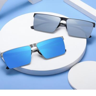 China Spot 2022 new high quality sunglasses men's craft mirror leg sunglasses anti-glare polarized nylon sunglasses for sale