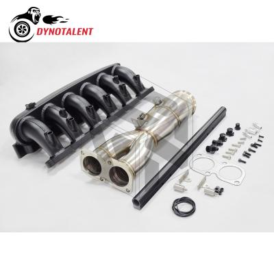 China Aluminum DYNO RACING CNC Billet Intake Manifold Kit For N55 Engine E-Series 135i 335i 35i 2013+ Downpipe With Fuel Rail Assembly for sale