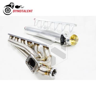 China Billet DYNO M50 M52 RACING E36 S50 S52 T3 TOP MOUNT M50 M52 Billet Intake Manifold With Fuel Rail Kit And 90mm Throttle Body Assembly for sale