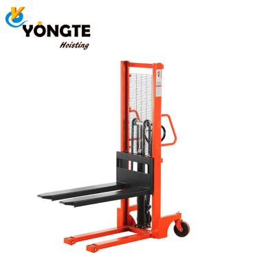 China Garment Shops 1 Ton, 2 Ton Manual Rough Terrain Pallet Manual Forklift Stacker for sale