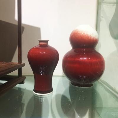 China Stocked Red Handcrafted Chinese Porcelian Teapot Sets for sale