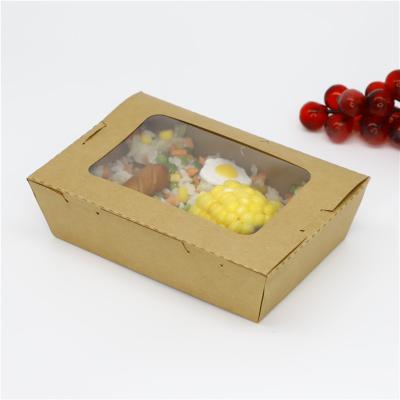 China Disposable kraft paper food container take away food box made in china for sale