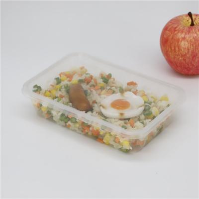 China Disposable clear plastic food container take away lunch container microwaved pp food container for sale